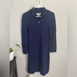 Tommy Bahama Pickford Half-Zip Women’s sweater Dress Medium Size Blue